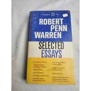 Selected Essays by Robert Penn Warren Vintage Books V-347 Paperback